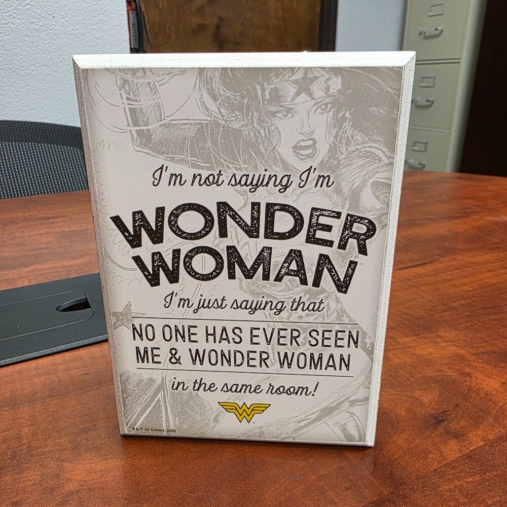 Wonder Woman Wooden Accent Sign
